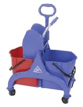 עגלת ניקיון 2 דליים ומסחטה 